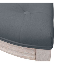 Banc Gris foncé 110,5x45x49 cm Velours