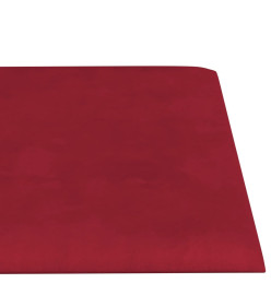 Panneaux muraux 12 pcs Rouge bordeaux 60x15 cm Velours 1,08 m²