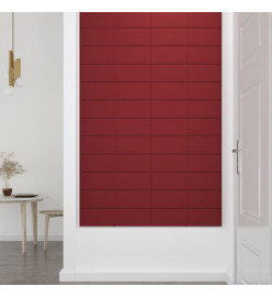 Panneaux muraux 12 pcs Rouge bordeaux 60x15 cm Velours 1,08 m²