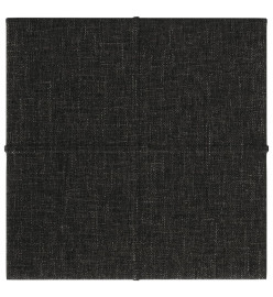 Panneaux muraux 12 pcs Noir 30x30 cm Tissu 1,08 m²