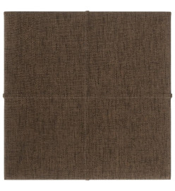 Panneaux muraux 12 pcs Marron 30x30 cm Tissu 1,08 m²