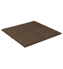 Panneaux muraux 12 pcs Marron 30x30 cm Tissu 1,08 m²