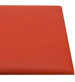 Panneaux muraux 12 pcs Rouge 90x30 cm Similicuir 3,24 m²