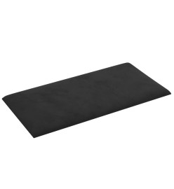 Panneaux muraux 12 pcs Noir 30x15 cm Velours 0,54 m²