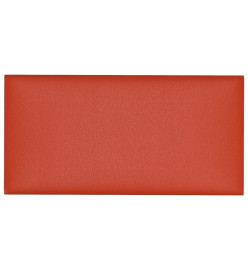 Panneaux muraux 12 pcs Rouge 30x15 cm Similicuir 0,54 m²