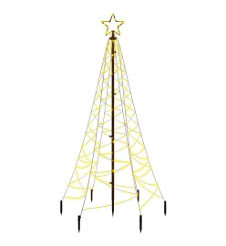 Sapin de Noël avec piquet Blanc chaud 200 LED 180 cm