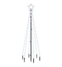 Sapin de Noël avec piquet Blanc froid 108 LED 180 cm