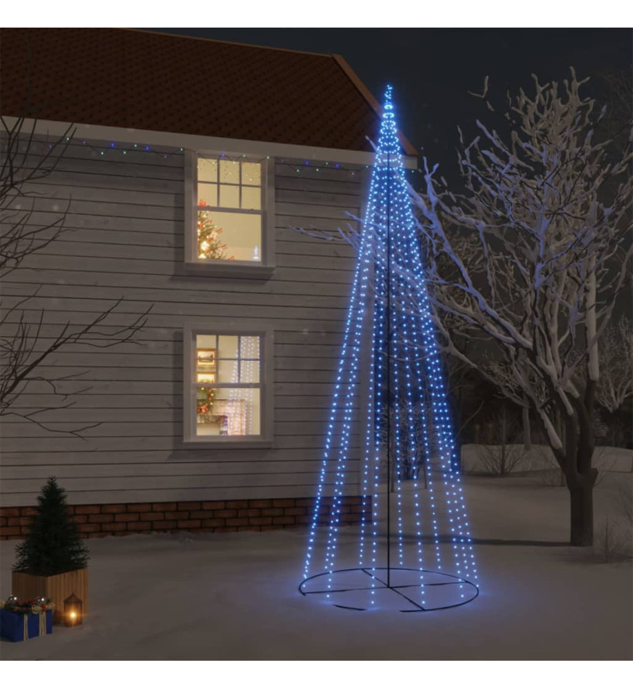 Arbre de Noël cône 732 LED Bleues 160x500 cm