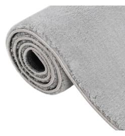 Tapis shaggy doux lavable 200x290 cm Antidérapant Gris