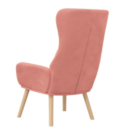 Chaise de relaxation Rose Velours