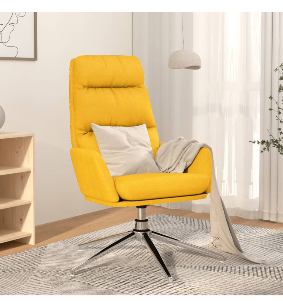 Chaise de relaxation Jaune moutarde Tissu