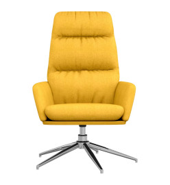 Chaise de relaxation Jaune moutarde Tissu