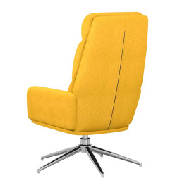 Chaise de relaxation Jaune moutarde Tissu