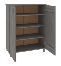 Armoire à chaussures HAMAR Gris clair 85x40x108 cm Pin massif