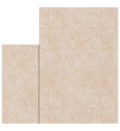 Comptoir d'angle de cuisine Beige avec texture granit Aggloméré