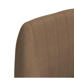 Tabourets de bar lot de 2 taupe tissu