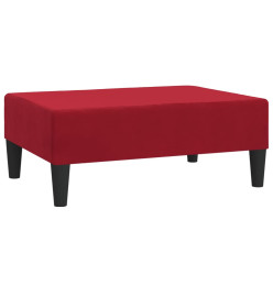 Repose-pied Rouge bordeaux 78x56x32 cm Velours