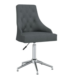 Chaise pivotante de bureau Gris foncé Tissu