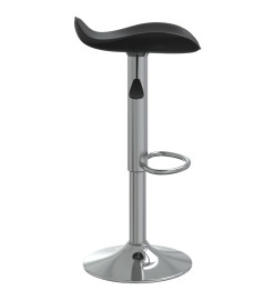 Tabouret de bar Noir Acier chromé et cuir artificiel