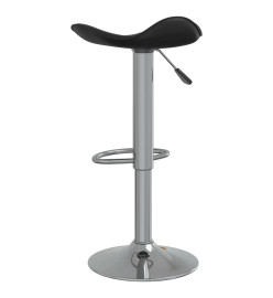 Tabouret de bar Noir Acier chromé et cuir artificiel