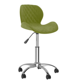 Chaise pivotante de salle à manger Vert clair Velours