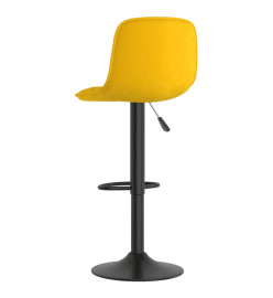 Tabourets de bar 2 pcs Jaune Velours