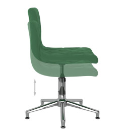 Chaises pivotantes à manger lot de 2 vert foncé velours