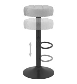 Tabourets de bar lot de 2 gris velours