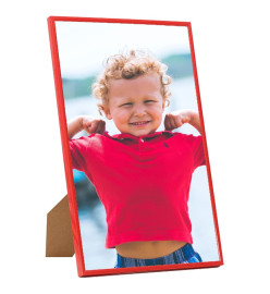 Collage de cadres photo 3 pcs au mur table Rouge 70x90 cm MDF