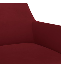 Chaises pivotantes salle à manger 2 pcs Rouge bordeaux Velours