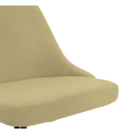 Chaise pivotante de salle à manger Vert Tissu