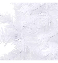 Sapin de Noël artificiel d'angle Blanc 210 cm PVC