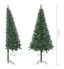 Sapin de Noël artificiel d'angle Vert 240 cm PVC