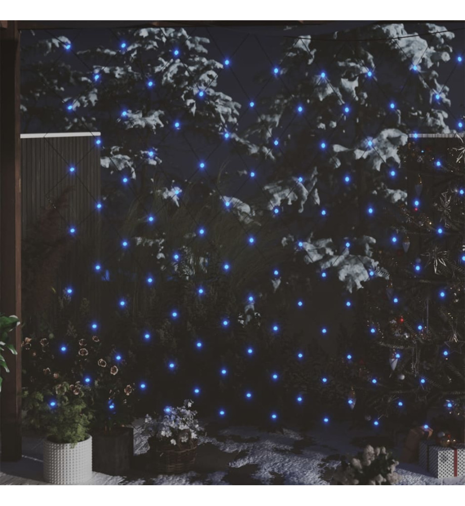 Filet lumineux bleu de Noël 3x3 m 306 LED Intérieur/extérieur