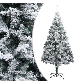 Sapin de Noël artificiel avec neige floquée Vert 300 cm PVC