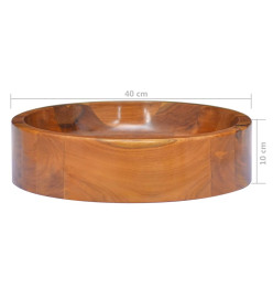 Lavabo Bois de teck massif Φ40x10 cm