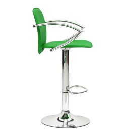 Tabourets de bar lot de 2 vert cuir artificiel