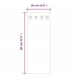 Porte-manteau mural 80x30 cm Verre trempé Mur de brique