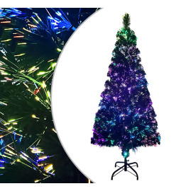 Sapin de Noël artificiel avec support vert 240 cm fibre optique