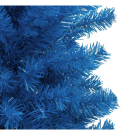 Sapin de Noël artificiel avec support bleu 210 cm PVC