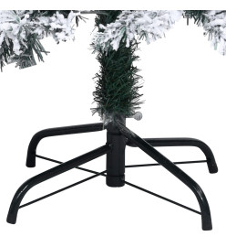 Sapin de Noël artificiel avec neige floquée vert 210 cm PVC