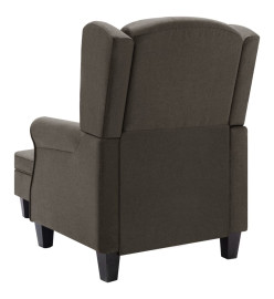 Fauteuil avec repose-pied Taupe Tissu