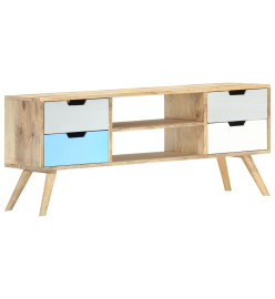 Meuble TV 110x35x48 cm Bois de manguier massif