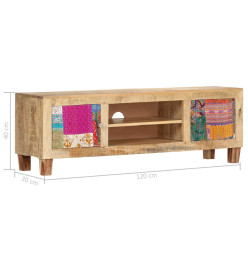 Meuble TV 120 x 30 x 40 cm Bois massif de manguier