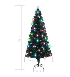 Arbre de Noël pré-éclairé avec support 180 cm fibre optique