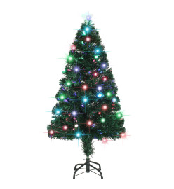 Arbre de Noël pré-éclairé avec support 120 cm fibre optique