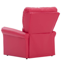 Fauteuil inclinable de massage Rouge Similicuir