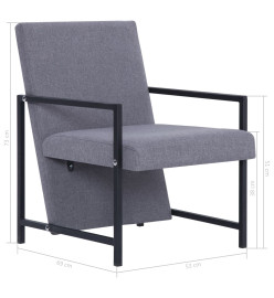 Fauteuil Gris clair Tissu