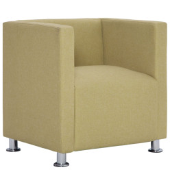 Fauteuil cube Vert Tissu