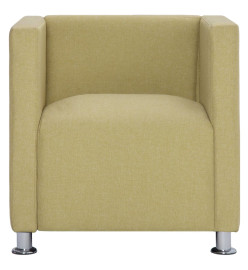 Fauteuil cube Vert Tissu